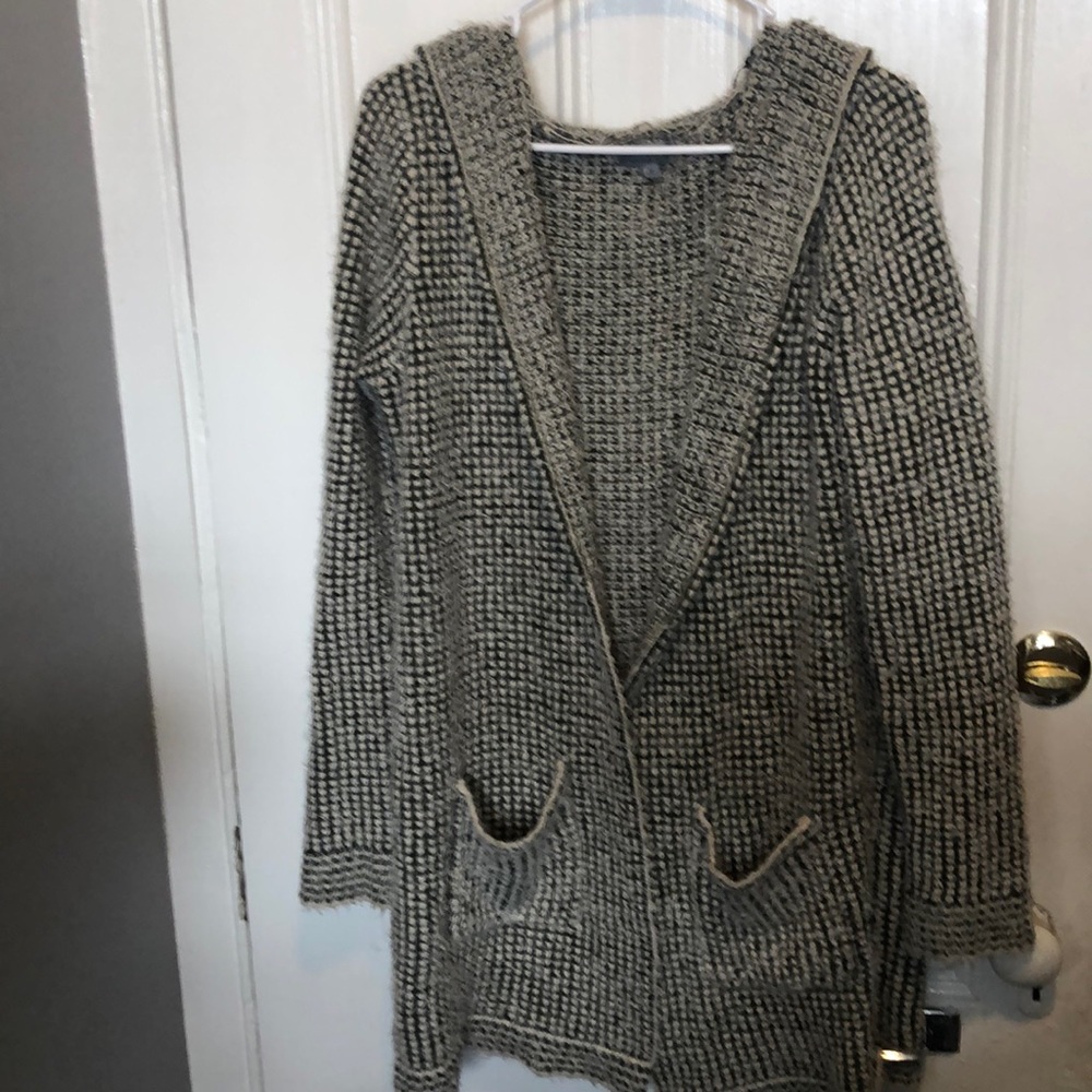 Green checkered sweater